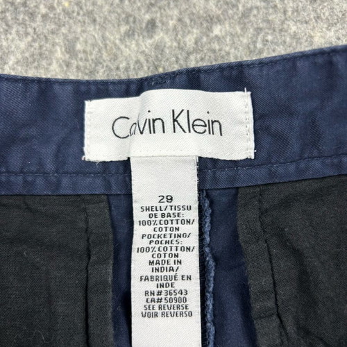 Calvin Klein Men's Navy Chino Shorts Size 29 Used Y2K Vintage