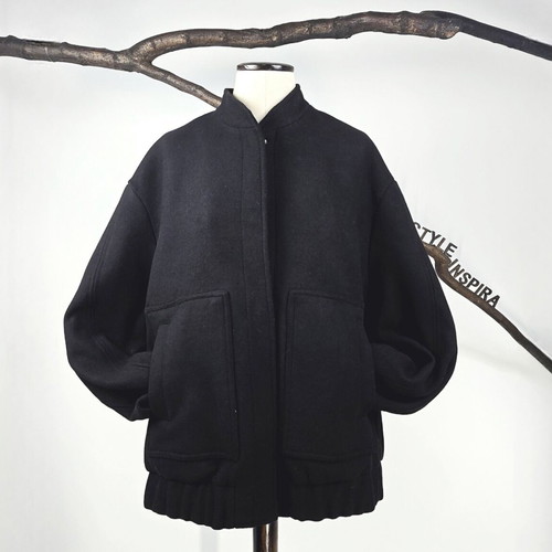 Black bomber jacket Zara ZW Collection used, size L