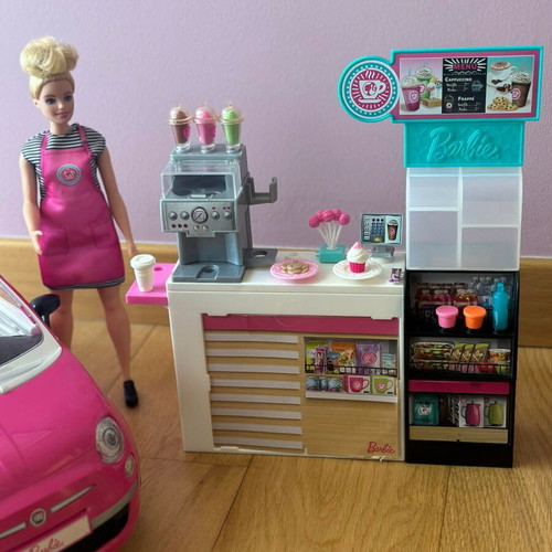 Barbie Coffee Shop Doll Set like new for ages 3+