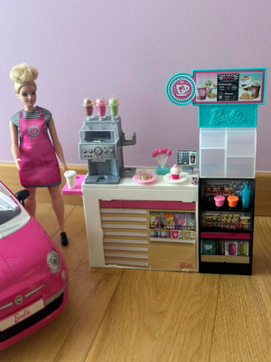 Barbie Coffee Shop Doll Set like new for ages 3+