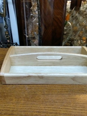 Wooden bread box tray new with handle