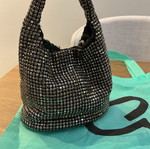 Axel evening bag with strass and chain, new
