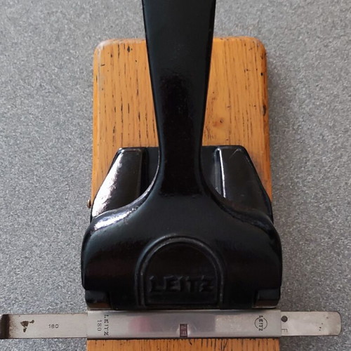 Vintage large Leitz hole punch like new with 4 old wooden stamps