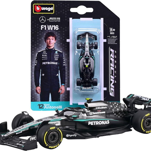 Mercedes Benz F1 miniature car 1:64 Kimi Antonelli