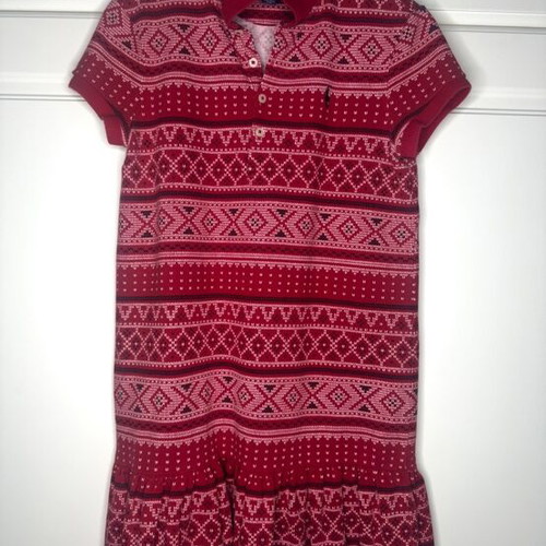 Polo Ralph Lauren kids dress like new, red, size 8–10 years