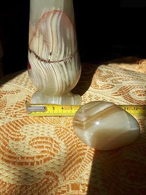 Βάζο και αυγό από αλάβαστρο μεταχειρισμένα, διακοσμητικά δεκαετίας '80