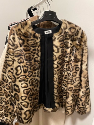 Leopard faux fur jacket like new, vintage piece 2009