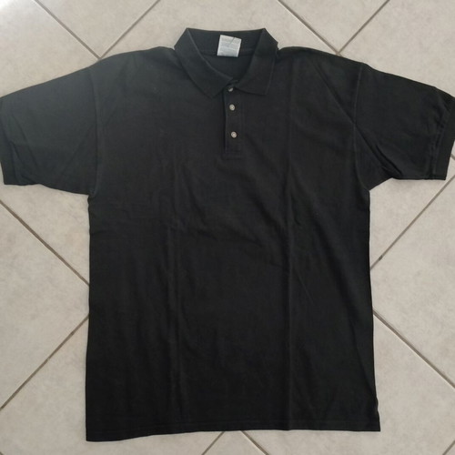 Gildan men's black polo shirt L like new, 100% cotton