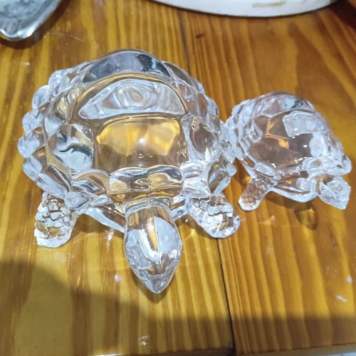 Cristal d'arques crystal turtle decor new