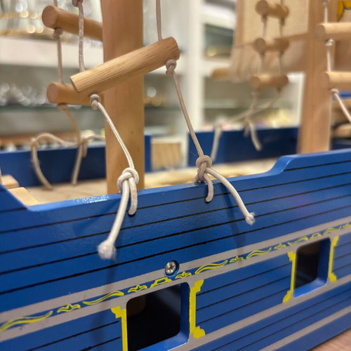 Wooden pirate ship toy