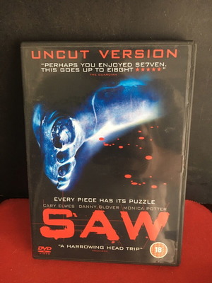 Saw DVD μεταχειρισμένο, θρίλερ τρόμου με αγγλικούς υπότιτλους