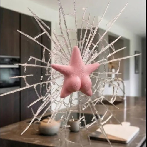 Patrick Star broken glass sticker like new