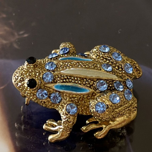 Vintage Czechoslovakian Frog Brooch custom jewellery like new