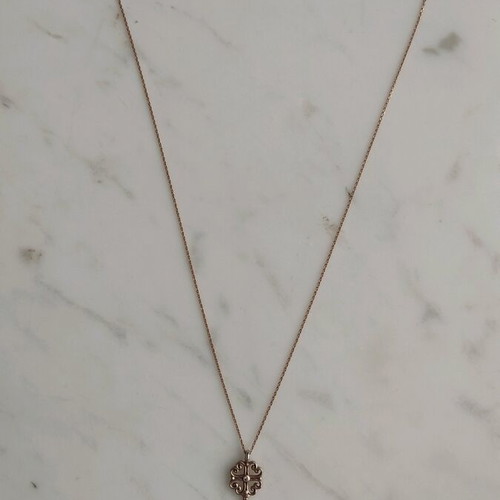 Silver gold-plated key-shaped pendant like new