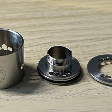 Wismec Indestructible RDA by Jay-Bo used, stainless steel