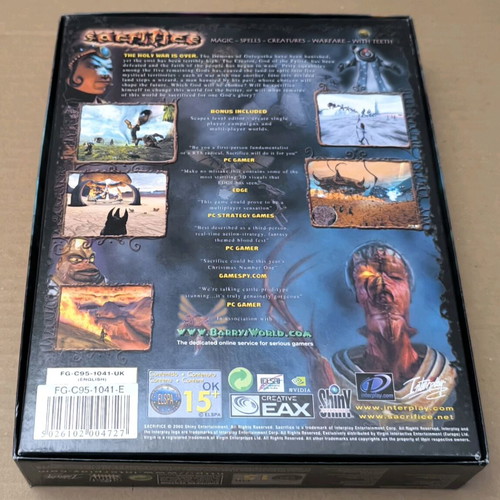 Sacrifice Interplay PC CD-ROM like new, Big Box