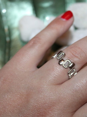 Adjustable silver ring new