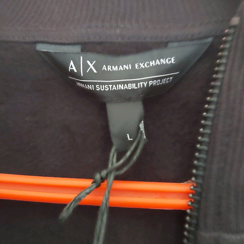 Armani Exchange sweatshirt jacket new, black, size L