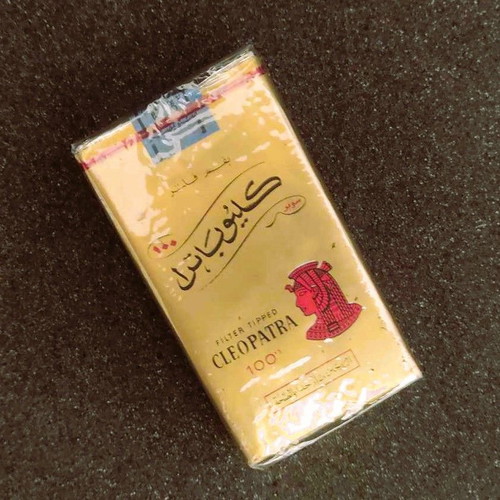 Cleopatra 100s cigarettes used, sealed Egyptian pack