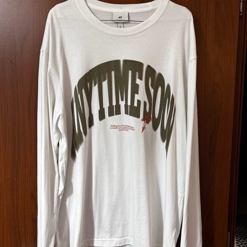 H&M White Long-Sleeve Shirt Like New, Size L