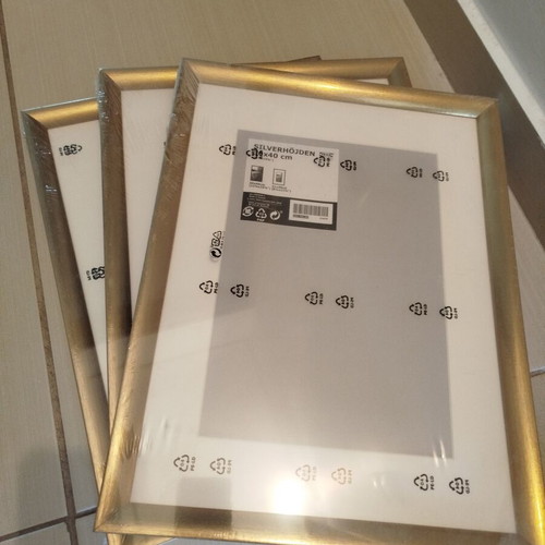 Silverhojden IKEA picture frame 30x40cm new, metal matte finish pack of 3