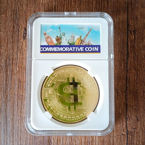 Bitcoin new metal coin in commemorative case
