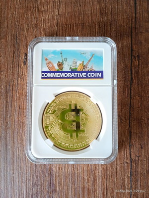 Bitcoin new metal coin in commemorative case
