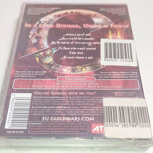 Guild Wars: Factions PC game new, sealed