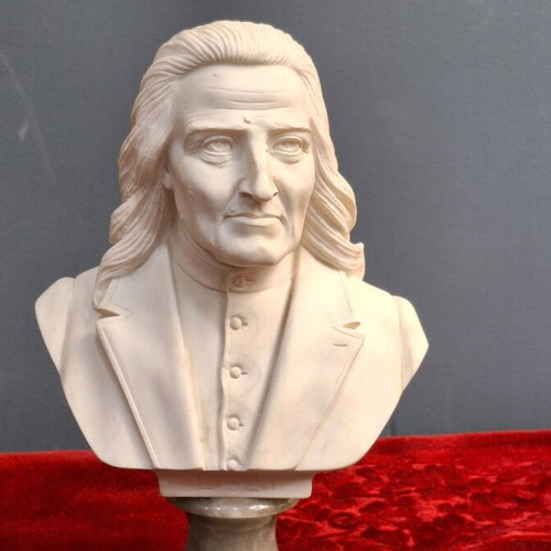 Franz Liszt bust like new made of marble dust and alabaster