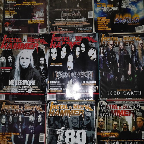 Metal Hammer & Heavy Metal magazine pack used, 9 issues 2000-2004