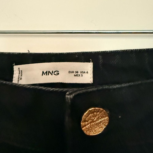 Mango black wide leg jeans like new