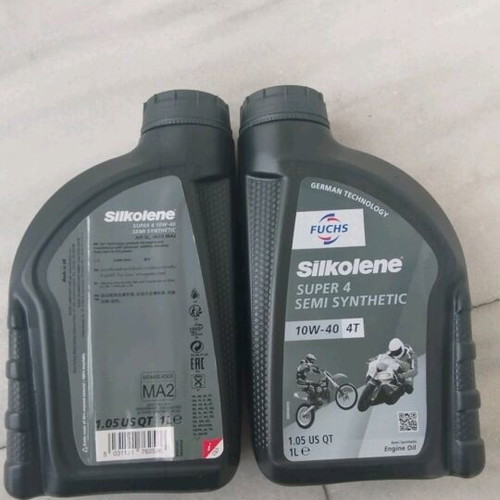 Fuchs Silkolene Super 4 (4T) 10w40 Semisynthetic Motorcycle Oil Pack of 2 New