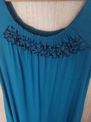 Women's turquoise dress made in Italy used, one size