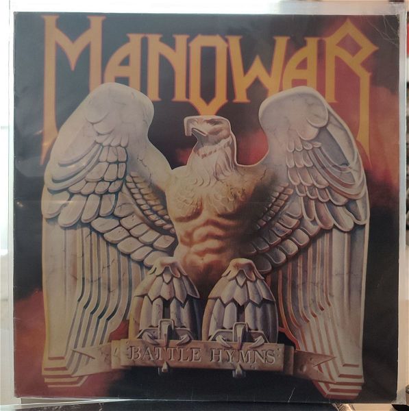  diskos viniliou Manowar battle hymns 1982 first print rare VG condition