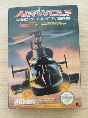 Video game Airwolf 1989 for Nintendo NES pal b like new with Greek manual