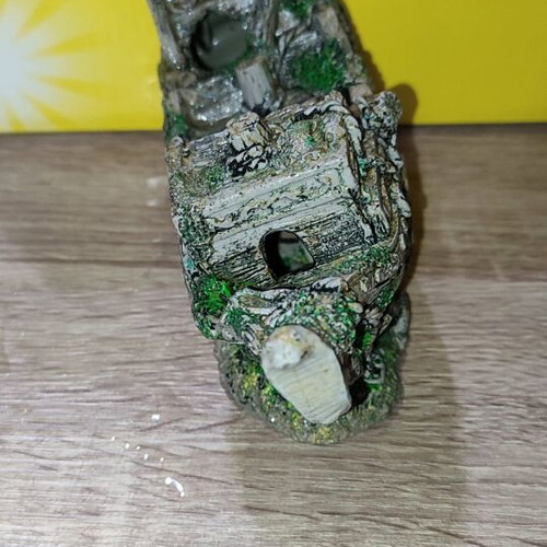Decorative aquarium ship used with holes, two pieces