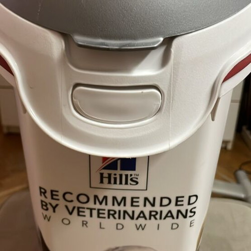 Plastic trash bin new with dog prints