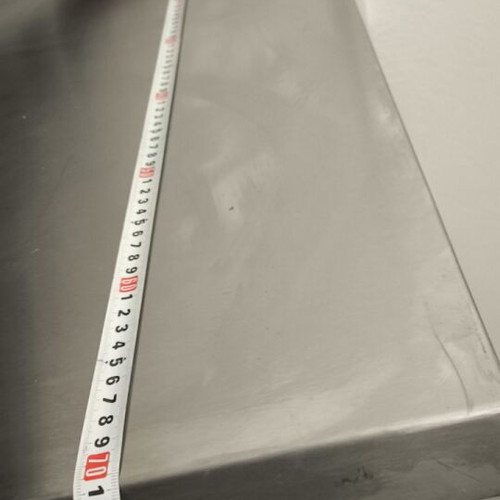 Workbench 1.20x70x85 cm used, stainless steel with storage shelf