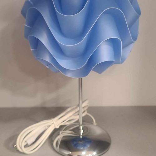 Touch table lamp blue with metal base, height 26cm new