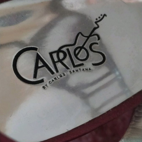 Carlos by Carlos Santana women's sandals used, size 39.5/40, burgundy red