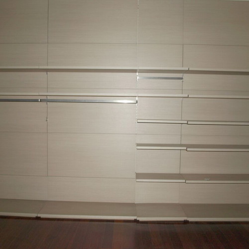 Wooden wall furniture like new with shelves and hanger
