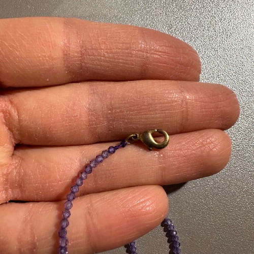 Purple necklace with beads new