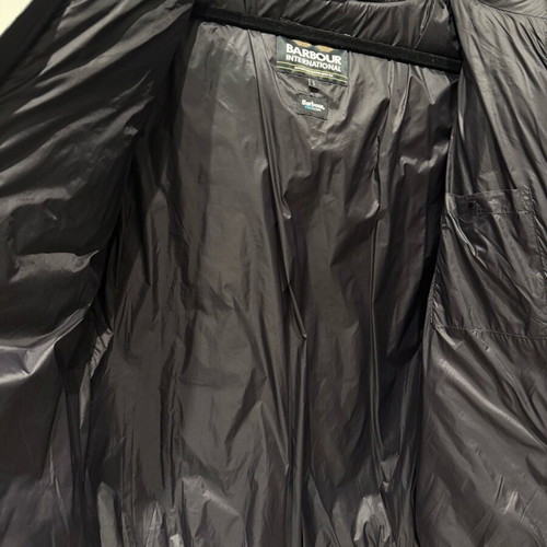 Barbour International fiber down jacket size Large like new, black