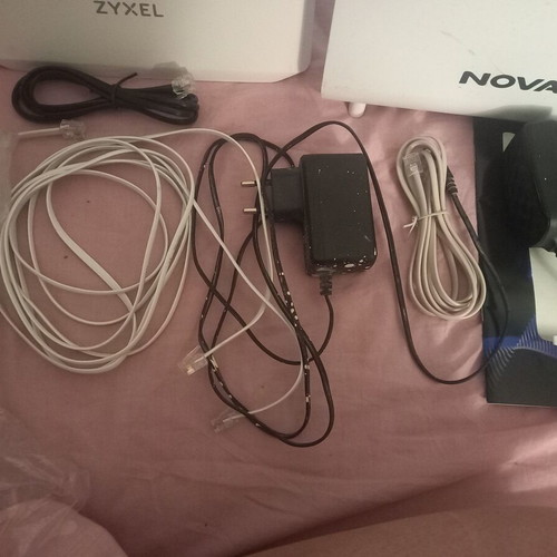 Zyxel and Nova routers with cables