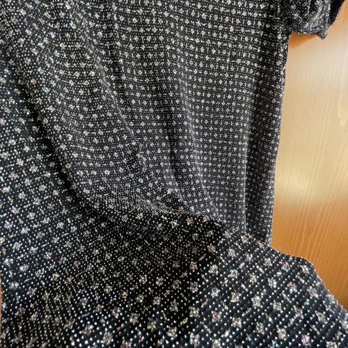 Oasis black dress with glitter, medium size
