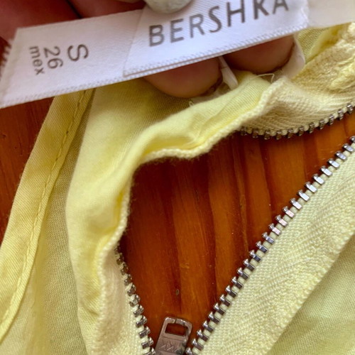 Bershka dress yellow like new, size S
