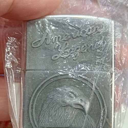 Lighter with flint new, American eagle design