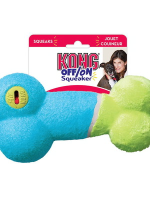 Kong Off/On Squeaker Bone medium dog toy new