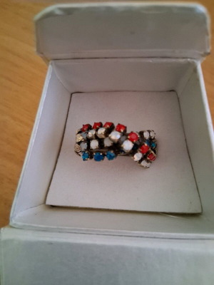Dimitriadis vintage handmade ring like new with colorful stones