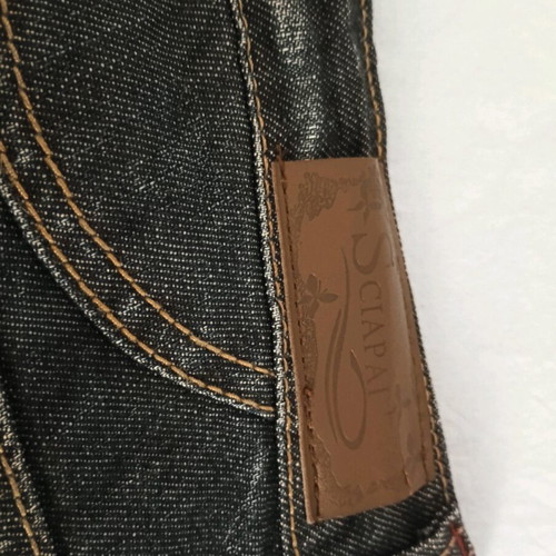 Jeans pants new dark blue with decorative creases
